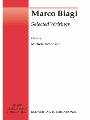 cover image of Marco Biagi Selected Writings